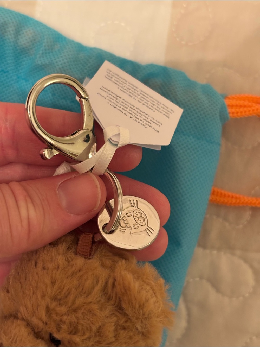 Authentic Jellycat Bartholomew Bear Bag Charm - Picture 8 of 11
